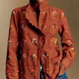 Sezane Chlo, Embroidered Flowers